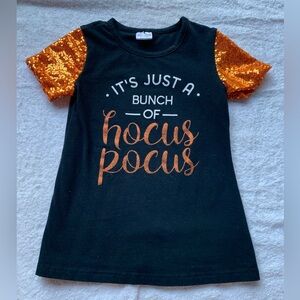Kids Halloween “Hocus Pocus” top. Child XL. Unknown brand. Fits kids size 5/6.